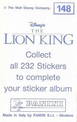 1994 Panini The Lion King Stickers #148 Sticker 148 Back