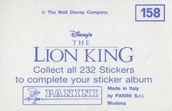 1994 Panini The Lion King Stickers #158 Sticker 158 Back