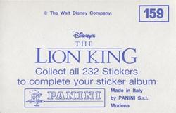 1994 Panini The Lion King Stickers #159 Sticker 159 Back