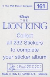 1994 Panini The Lion King Stickers #161 Sticker 161 Back