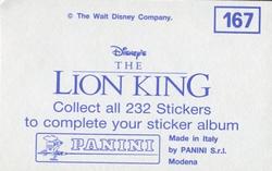 1994 Panini The Lion King Stickers #167 Sticker 167 Back