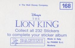 1994 Panini The Lion King Stickers #168 Sticker 168 Back