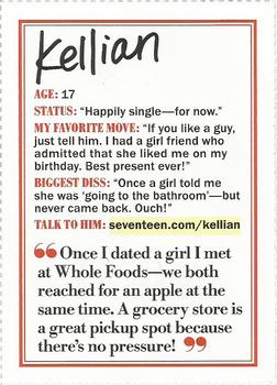 2011 Seventeen Magazine Hot Guy #NNO Kellian Back