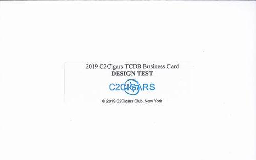 2019 C2Cigars TCDB Business Card #NNO dsorek Back