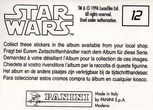 1996 Panini Star Wars Stickers #12 Luke's Lightsaber Back