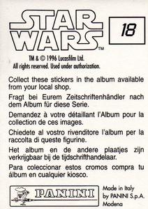 1996 Panini Star Wars Stickers #18 Cantina Alien Back