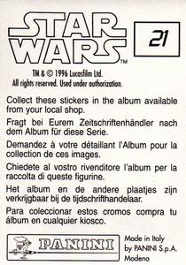 1996 Panini Star Wars Stickers #21 Cantina Aliens left half Back