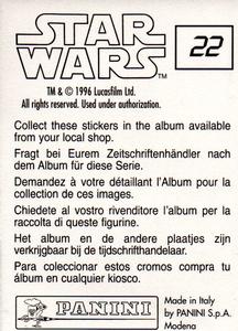 1996 Panini Star Wars Stickers #22 Cantina Aliens right half Back