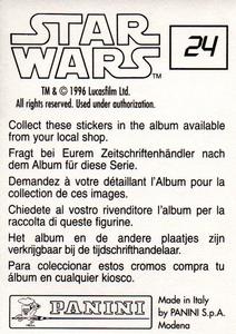 1996 Panini Star Wars Stickers #24 Millennium Falcon right half Back