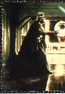 1996 Panini Star Wars Stickers #35 Darth Vader and Ben Kenobi fight left half Front