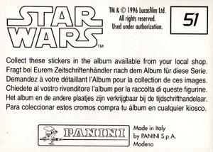 1996 Panini Star Wars Stickers #51 Tauntaun Back