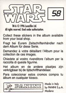 1996 Panini Star Wars Stickers #58 Probe Droid Back