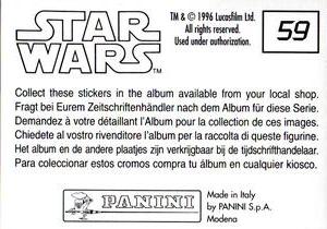 1996 Panini Star Wars Stickers #59 Hoth Base Back
