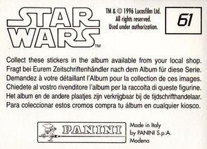 1996 Panini Star Wars Stickers #61 AT-AT Back