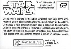 1996 Panini Star Wars Stickers #69 Laser Canon Back