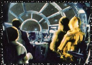 1996 Panini Star Wars Stickers #78 Millennium Falcon Cockpit Front