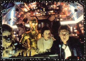1996 Panini Star Wars Stickers #79 Millennium Falcon Cockpit Front