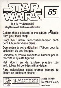 1996 Panini Star Wars Stickers #85 Cloud City Landing Pad right half Back