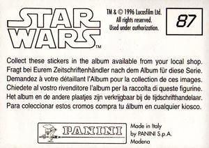 1996 Panini Star Wars Stickers #87 Walking round Cloud City Back