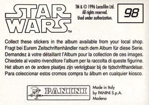 1996 Panini Star Wars Stickers #98 Lobot Back