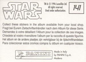 1996 Panini Star Wars Stickers #141 Emperor Palpatine Back
