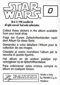 1996 Panini Star Wars Stickers #O Momaw Nadon Back