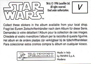 1996 Panini Star Wars Stickers #V Yoda Back