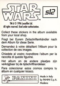 1996 Panini Star Wars Stickers #S12 Momaw Nadon Back
