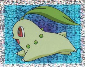 2001 Merlin Pokemon Stickers #5 Chikorita Front