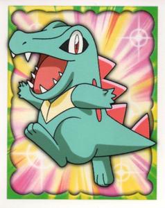 2001 Merlin Pokemon Stickers #7 Totodile Front