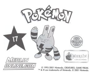 2001 Merlin Pokemon Stickers #17 Bellossom body Back