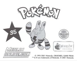 2001 Merlin Pokemon Stickers #35 Donphan Back