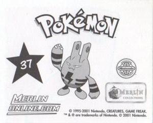 2001 Merlin Pokemon Stickers #37 Elekid head Back