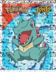 2001 Merlin Pokemon Stickers #43 Totodile Front