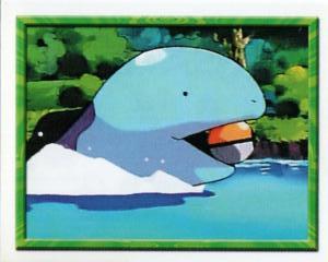 2001 Merlin Pokemon Stickers #65 Quagsire with Pokeball Front