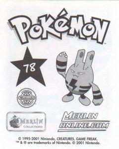 2001 Merlin Pokemon Stickers #78 Elekid Back