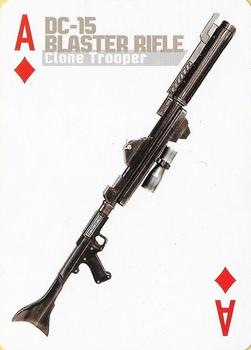 2013 Cartamundi Star Wars Weapons Playing Cards #A♦ DC-15 Blaster Rifle - Clone Trooper Front