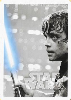 2013 Cartamundi Star Wars Weapons Playing Cards #2♦ Form V Specialist Lightsaber - Luke Skywalker Back