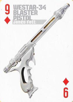 2013 Cartamundi Star Wars Weapons Playing Cards #9♦ Westar-34 Blaster Pistol - Jango Fett Front