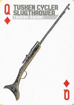 2013 Cartamundi Star Wars Weapons Playing Cards #Q♦ Tusken Cycler Slugthrower - Tusken Raider Front