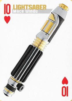 2013 Cartamundi Star Wars Weapons Playing Cards #10♥ Lightsaber - Mace Windu Front