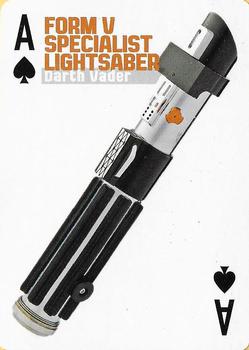 2013 Cartamundi Star Wars Weapons Playing Cards #A♠ Form V Specialist Lightsaber - Darth Vader Front