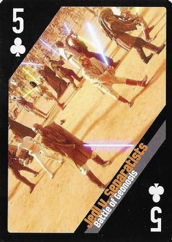 2013 Cartamundi Star Wars Battles Playing Cards #5♣ Jedi v. Separatists - Battle of Geonosis Front