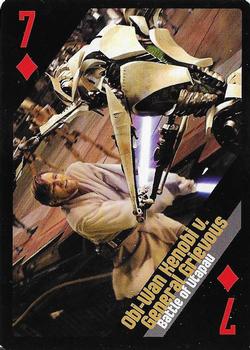 2013 Cartamundi Star Wars Battles Playing Cards #7♦ Obi-Wan Kenobi v. General Grievous - Battle of Utapau Front