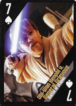 2013 Cartamundi Star Wars Battles Playing Cards #7♠ Obi-Wan Kenobi v. General Grievous - Battle of Utapau Front