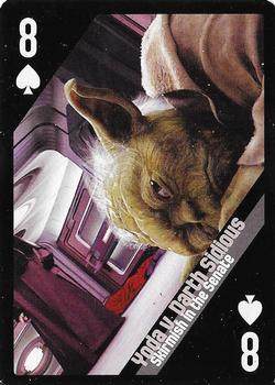 2013 Cartamundi Star Wars Battles Playing Cards #8♠ Yoda v. Darth Sidious - Skirmish in the Senate Front