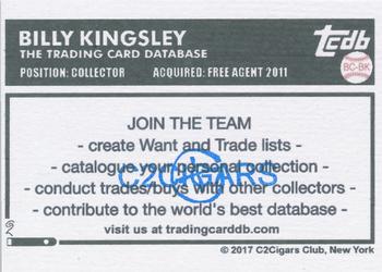 2019 C2Cigars TCDB Business Card - 2017 NJDevils Sketch Buybacks #BC-BK Billy Kingsley Back