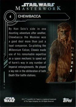 2019 Topps Star Wars Masterwork #4 Chewbacca Back