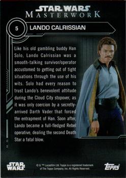 2019 Topps Star Wars Masterwork #5 Lando Calrissian Back