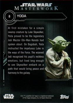 2019 Topps Star Wars Masterwork #8 Yoda Back